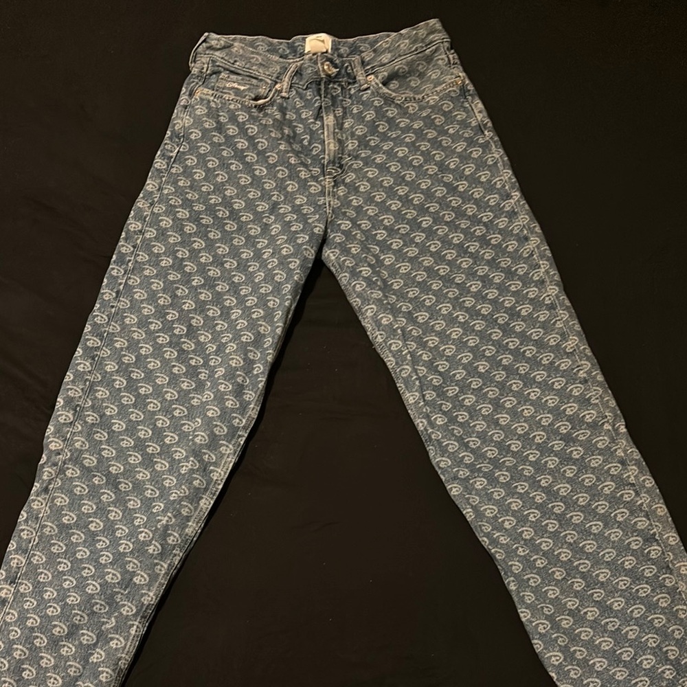 Stylish Blue Patterned Disney Jeans